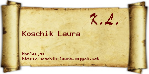 Koschik Laura névjegykártya